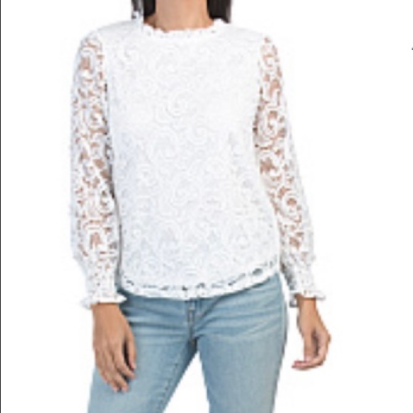 ADRIANNA PAPELL women’s lace blouse. - Picture 2 of 7